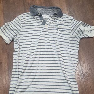 Goodfellow & Co Blue and White Striped Polo